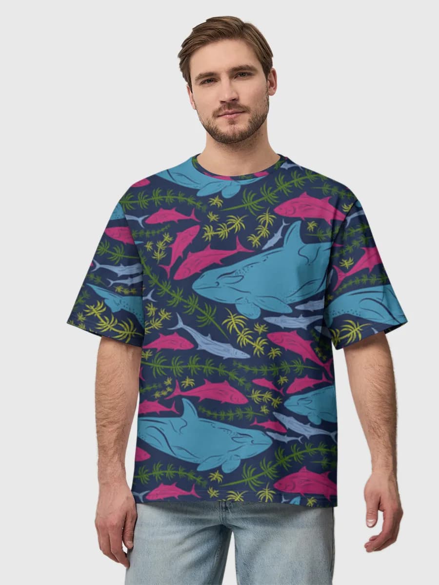 Herren Oversized Baumwoll T-Shirt