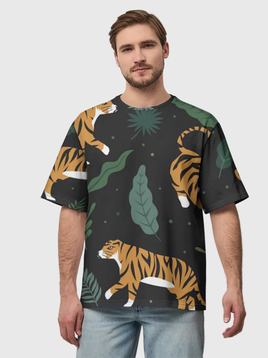Herren Oversized Baumwoll T-Shirt