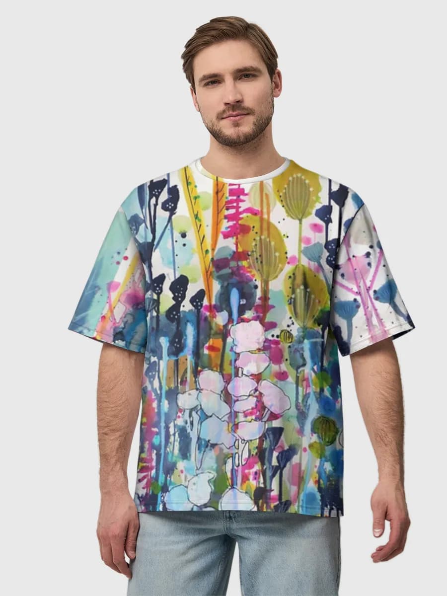 メンズ ビッグシルエット コットンTシャツ