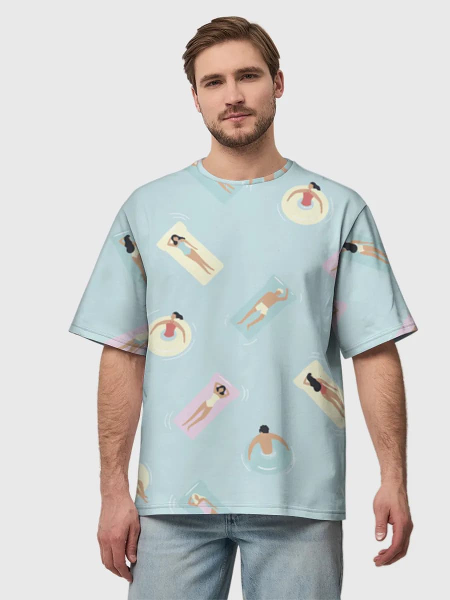 Herren Oversized Baumwoll T-Shirt