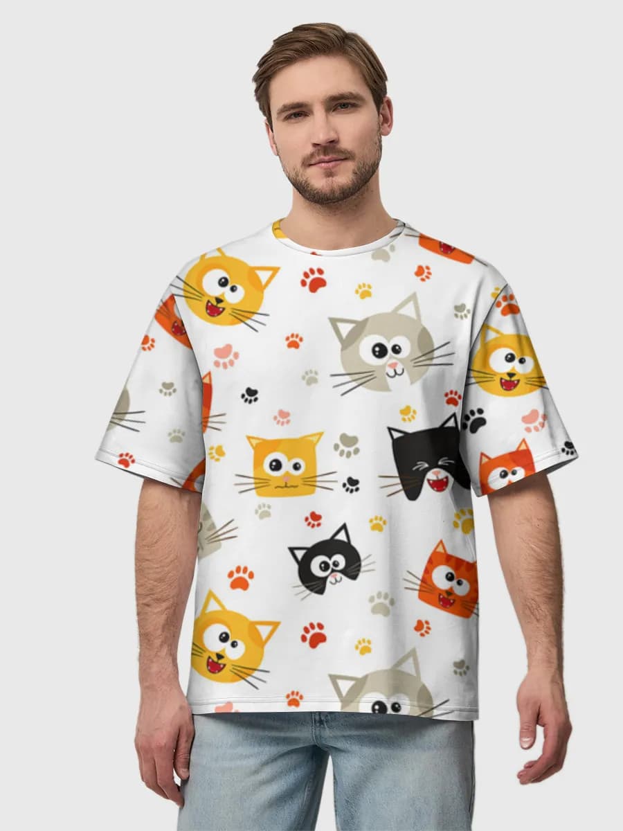 Men's oversized cotton T-shirt