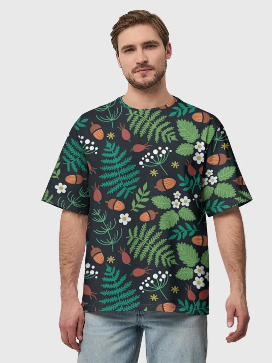 Camiseta de algodón extragrande para hombre