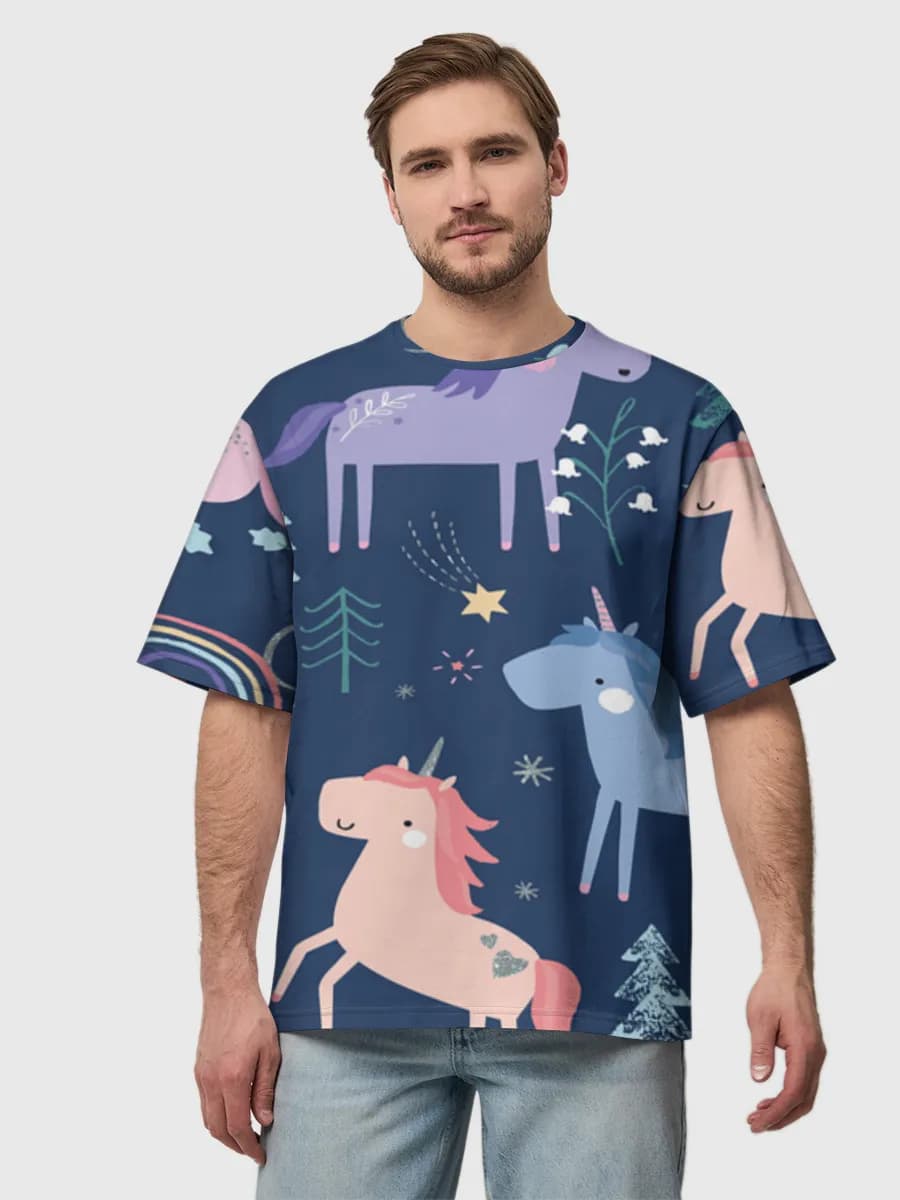 Men's oversized cotton T-shirt
