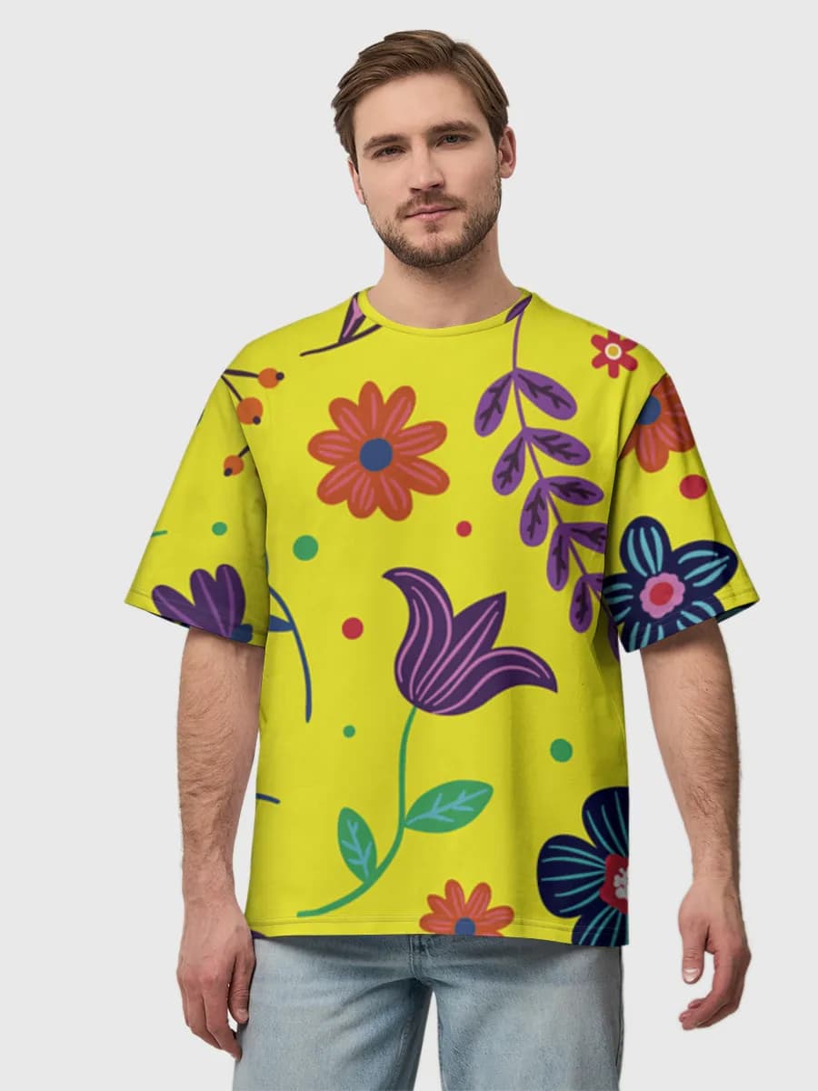 Camiseta de algodón extragrande para hombre