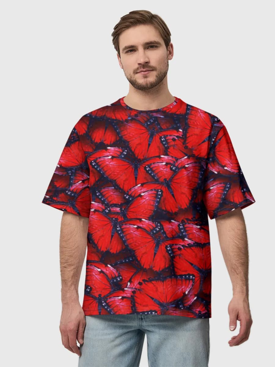 メンズ ビッグシルエット コットンTシャツ