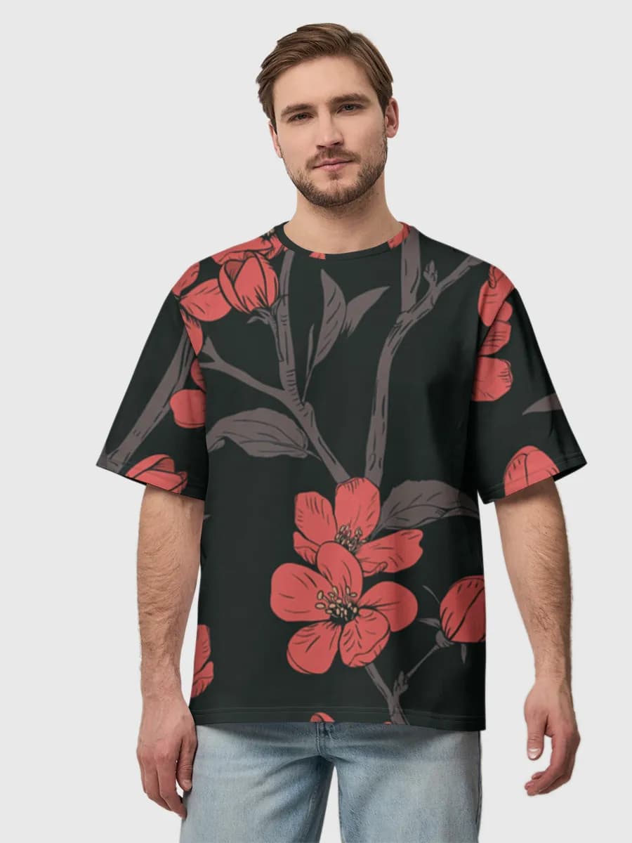 Camiseta de algodón extragrande para hombre