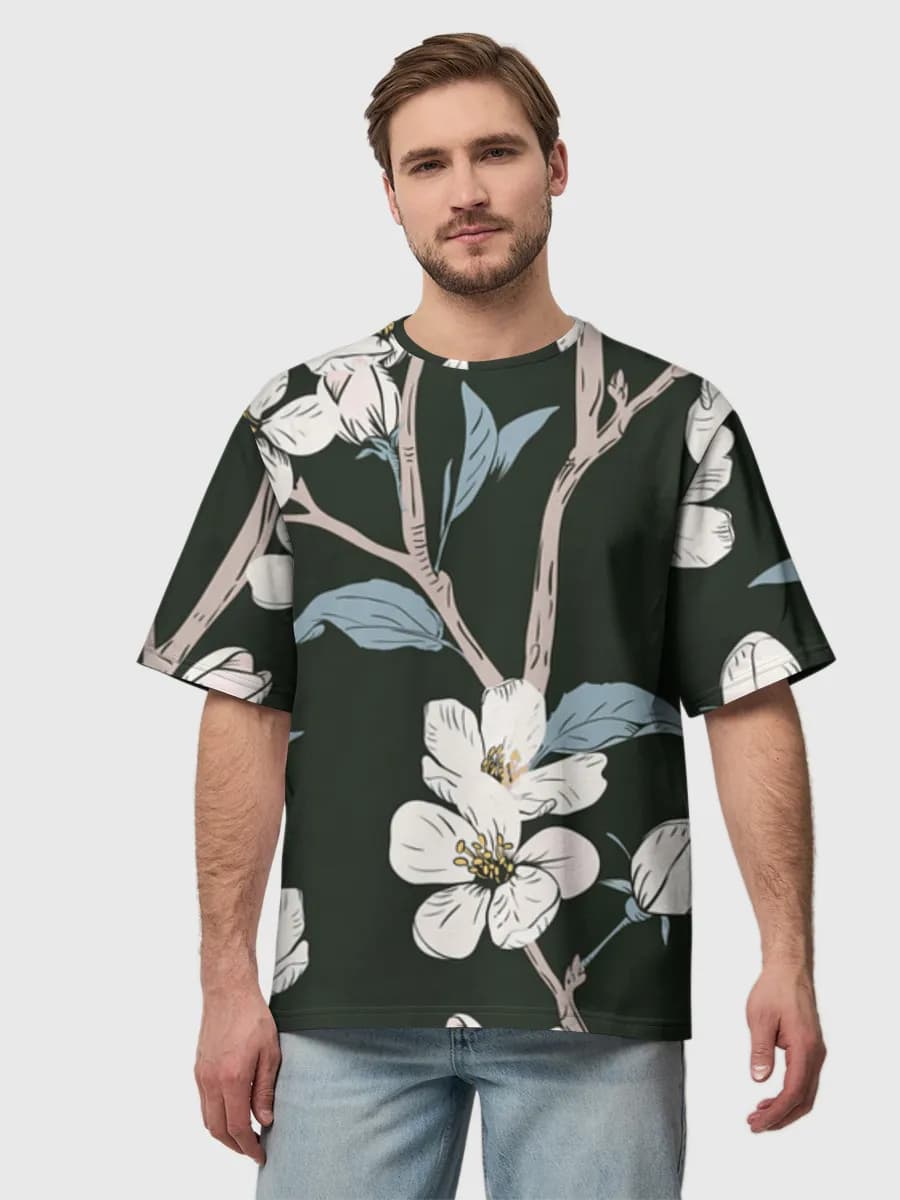 Camiseta de algodón extragrande para hombre