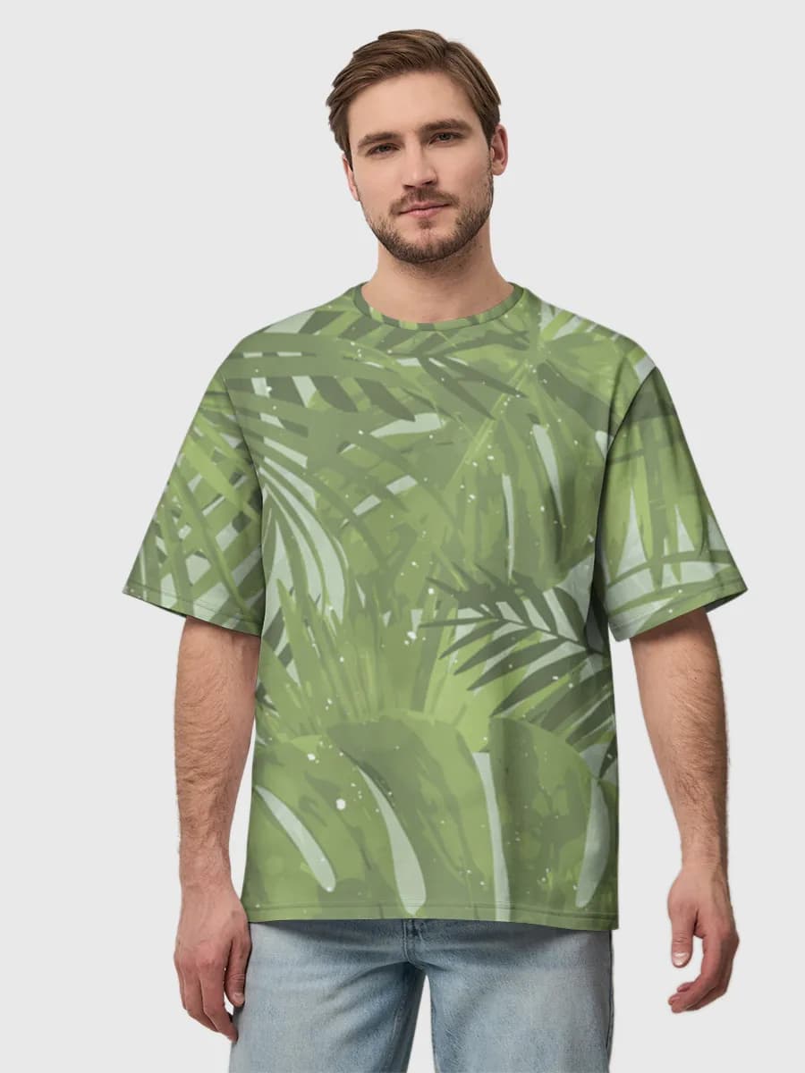 Camiseta de algodón extragrande para hombre