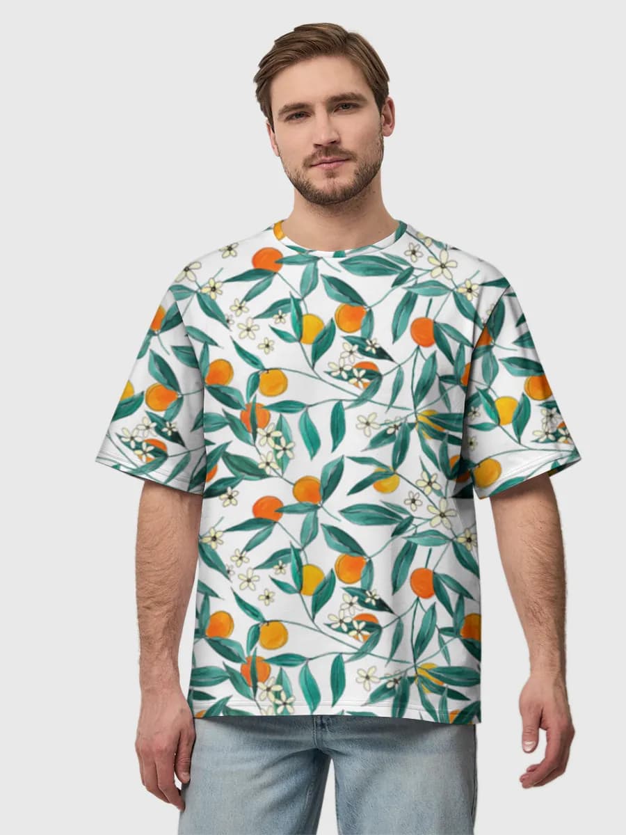 Camiseta de algodón extragrande para hombre