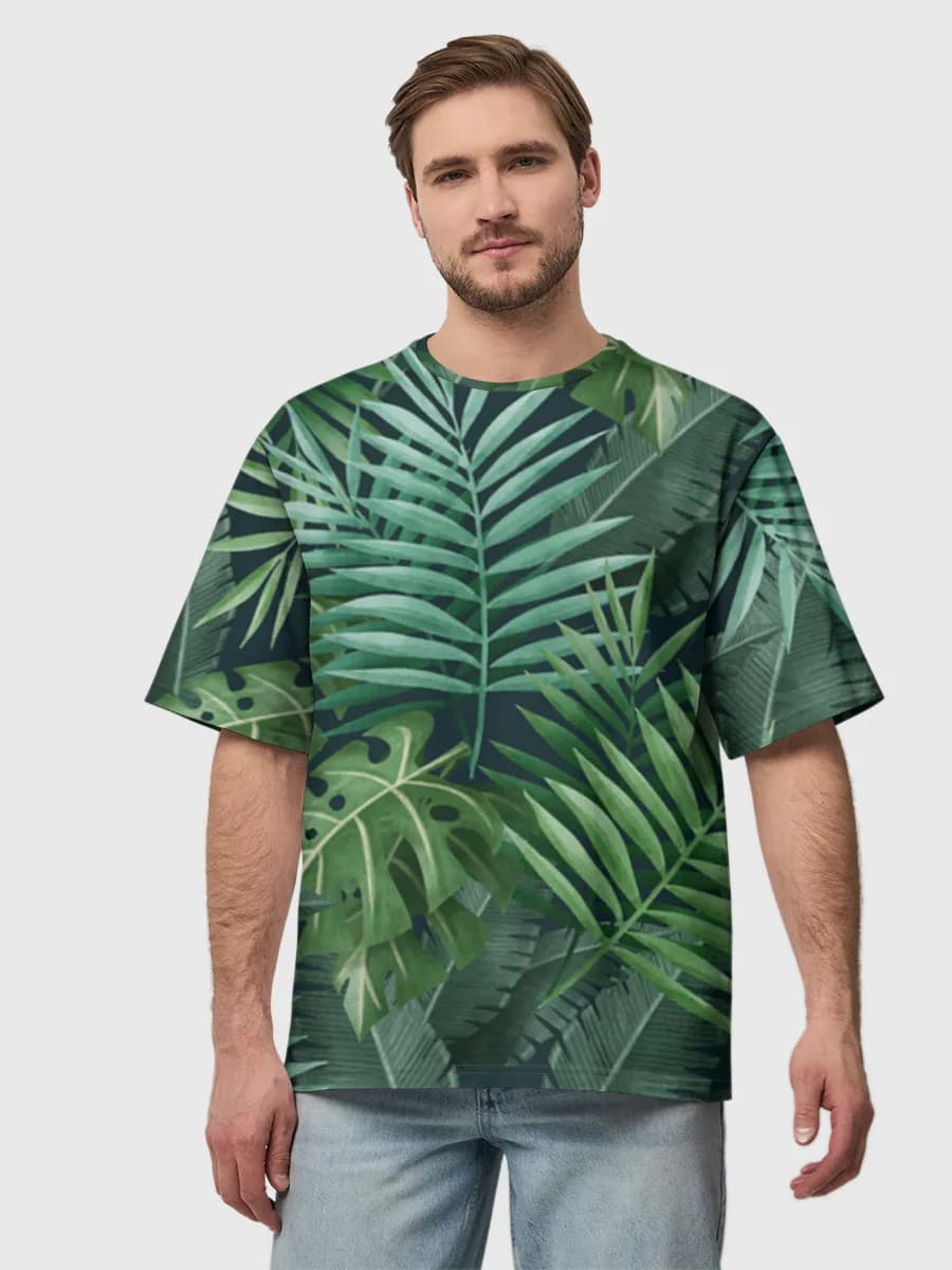 Camiseta de algodón extragrande para hombre