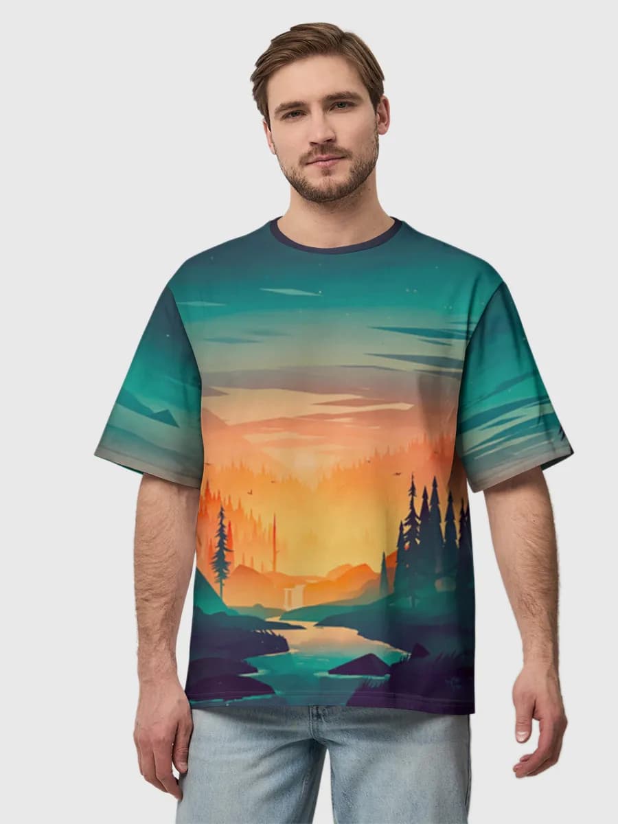 Men's oversized cotton T-shirt