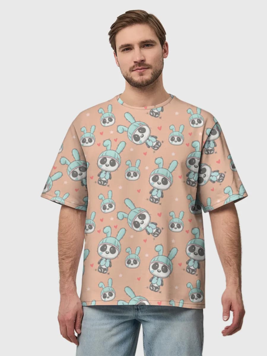Herren Oversized Baumwoll T-Shirt