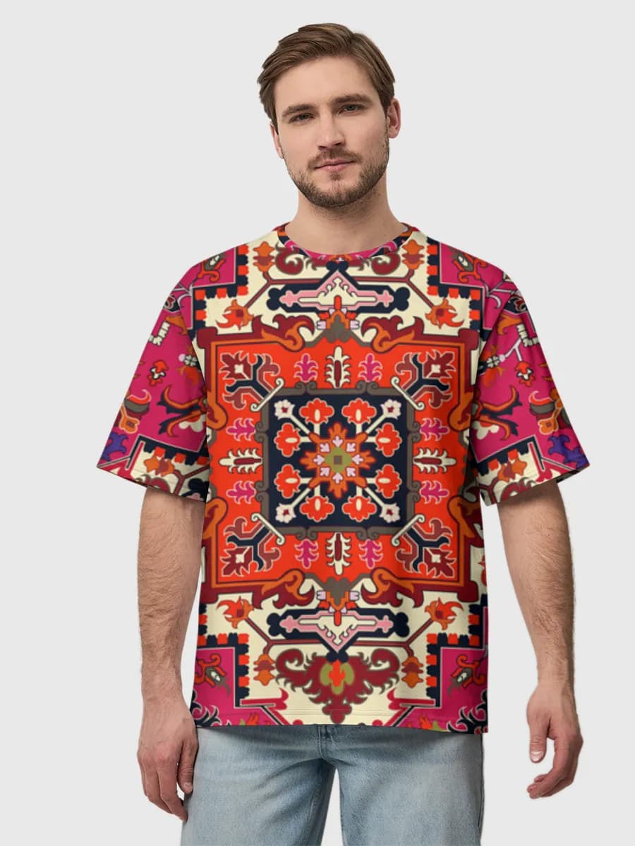 Camiseta de algodón extragrande para hombre