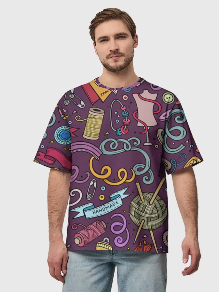 Herren Oversized Baumwoll T-Shirt