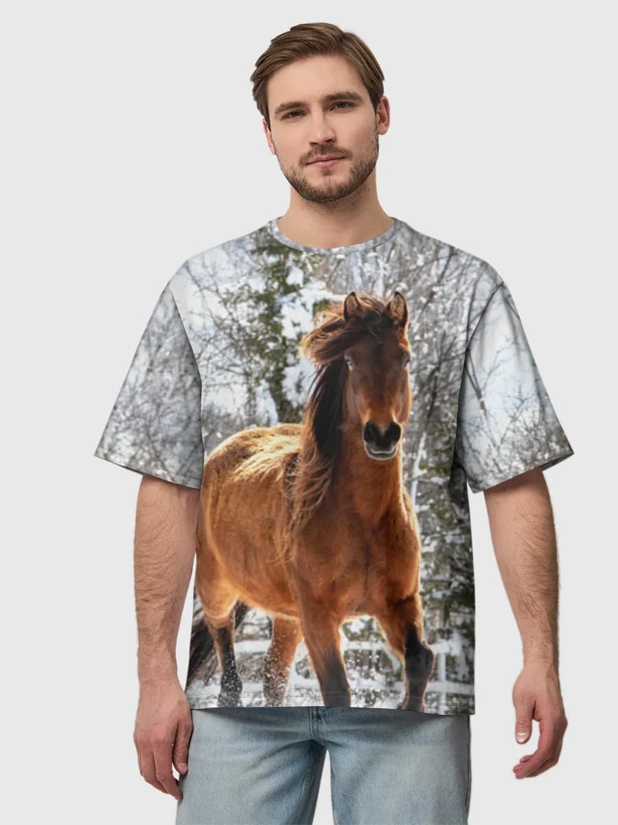 Herren Oversized Baumwoll T-Shirt