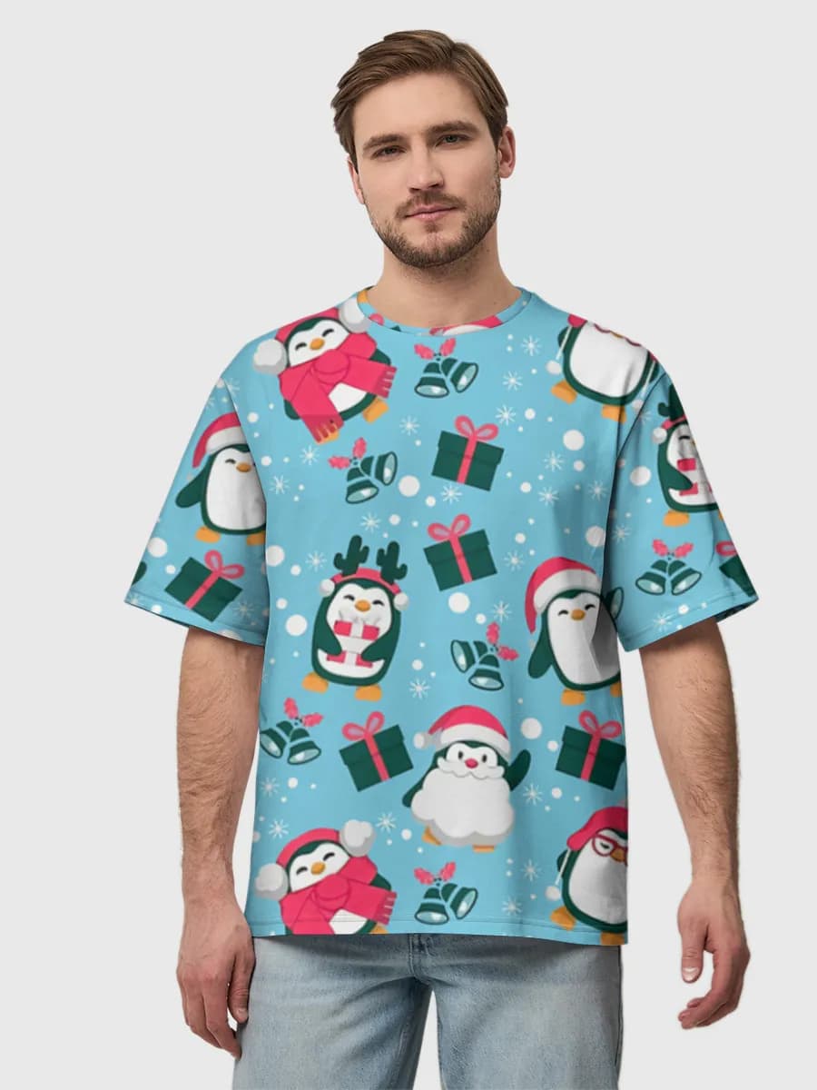 Camiseta de algodón extragrande para hombre