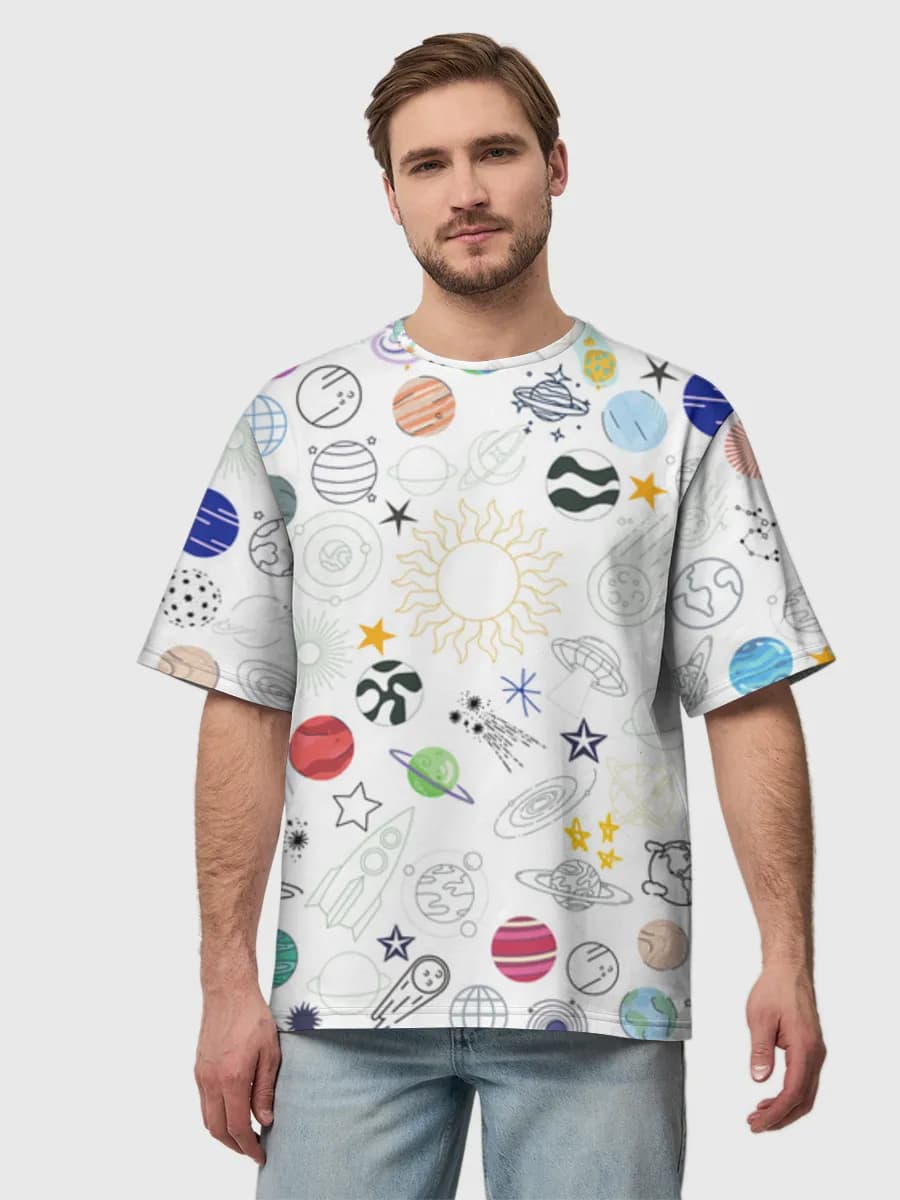 Men's oversized cotton T-shirt