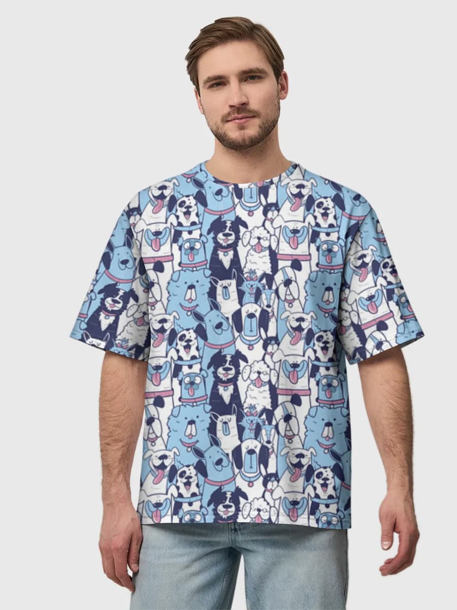 メンズ ビッグシルエット コットンTシャツ