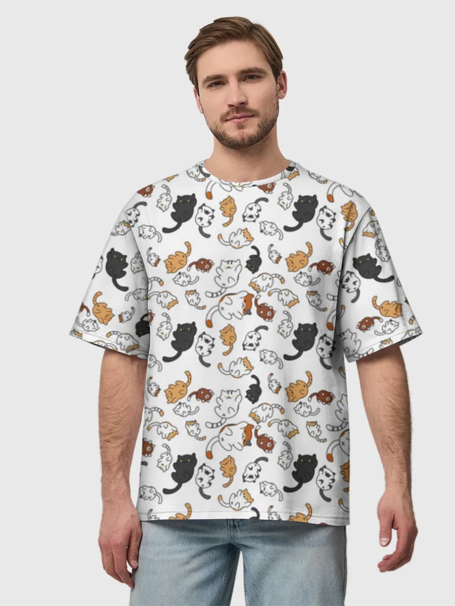Camiseta de algodón extragrande para hombre