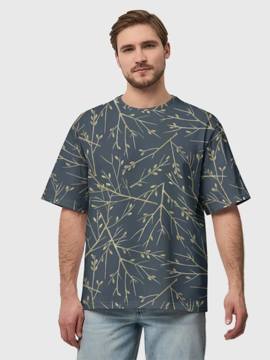 Camiseta de algodón extragrande para hombre