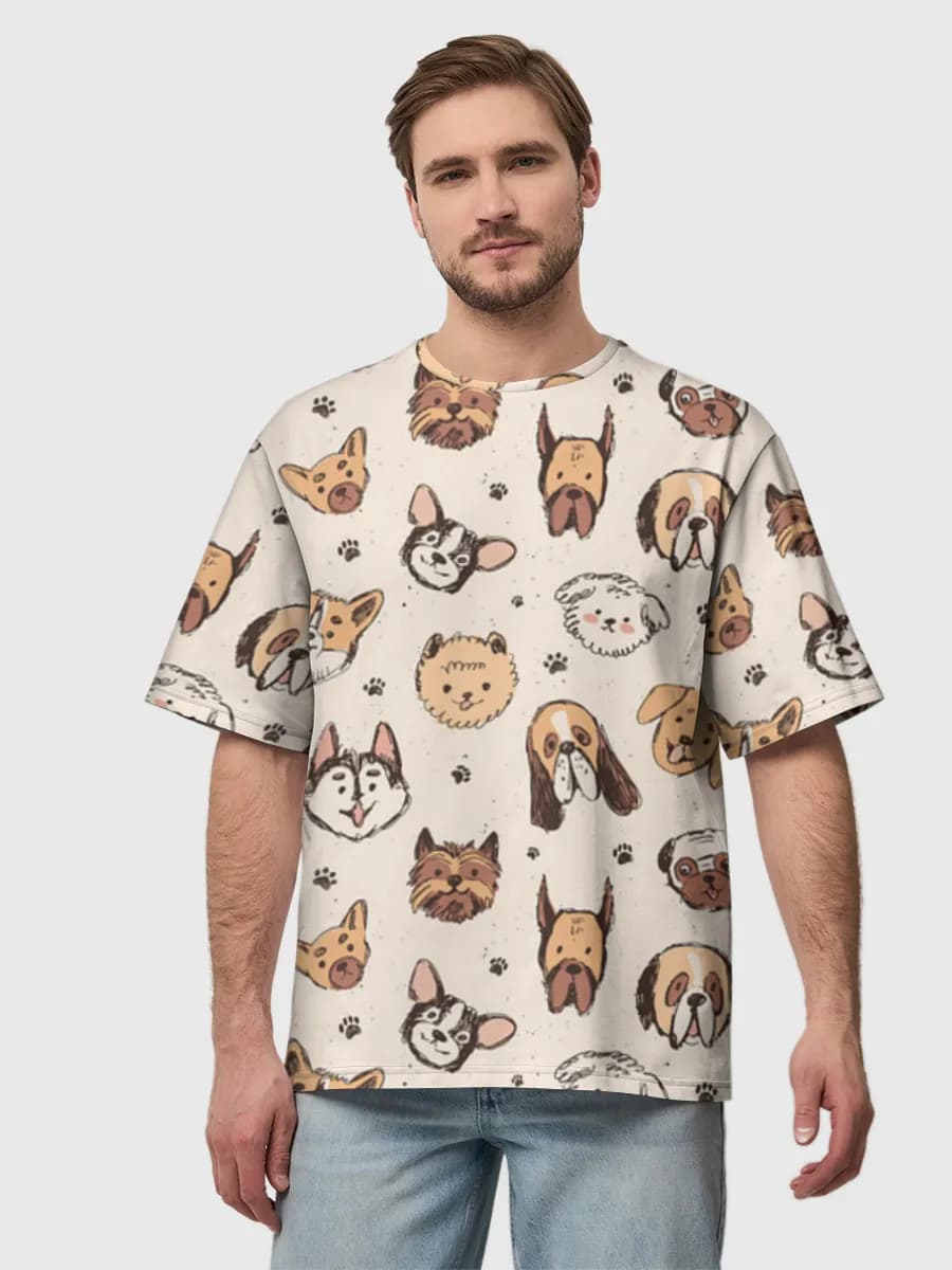 Men's oversized cotton T-shirt