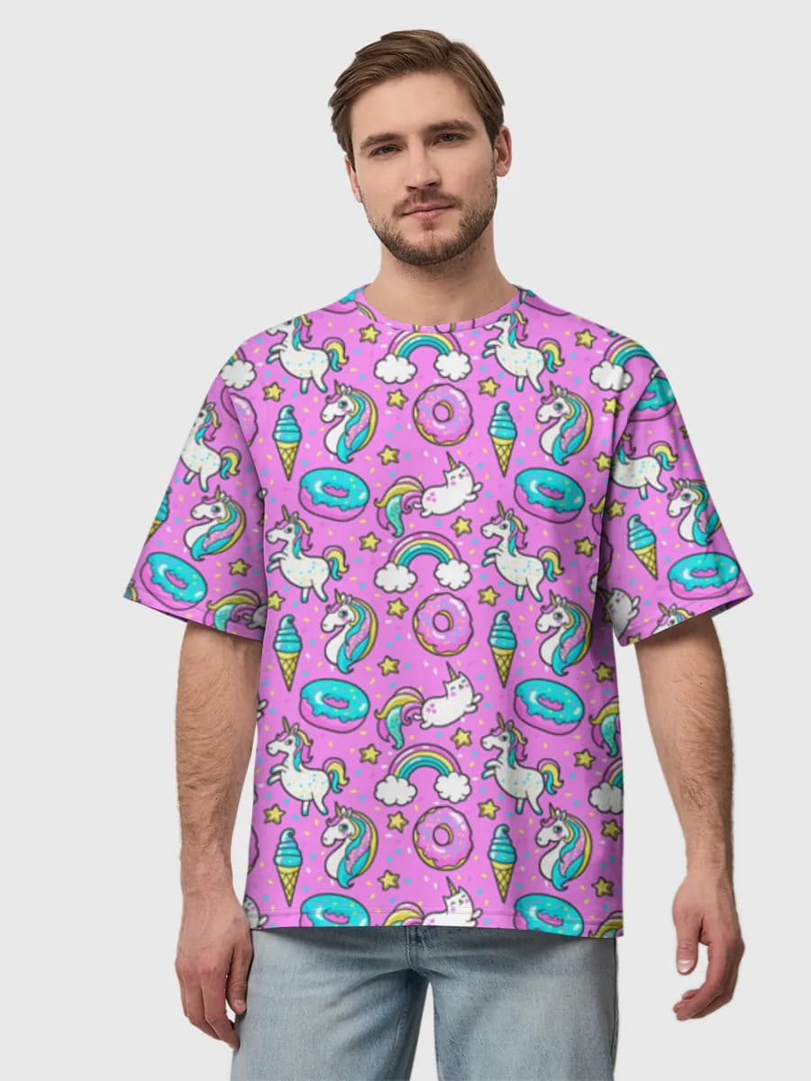 Men's oversized cotton T-shirt