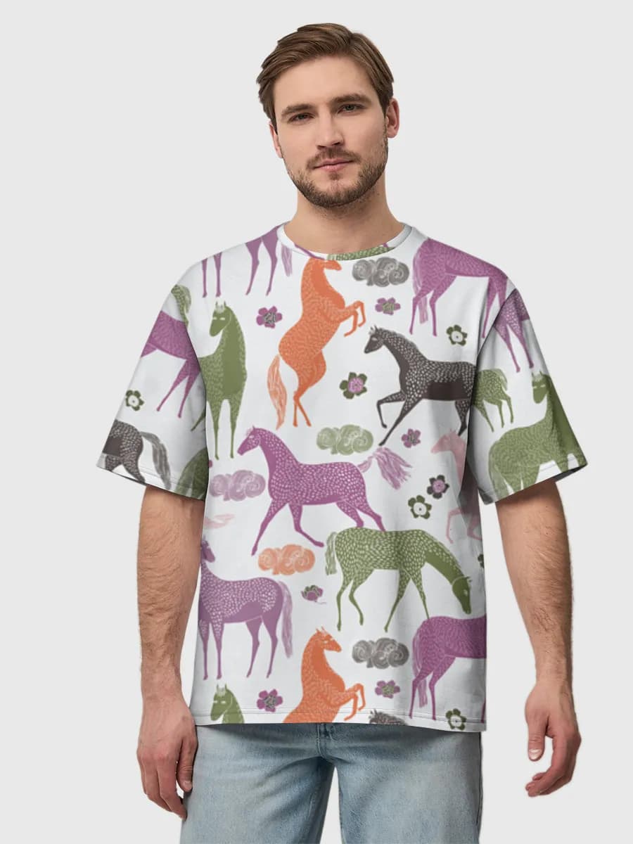 Herren Oversized Baumwoll T-Shirt