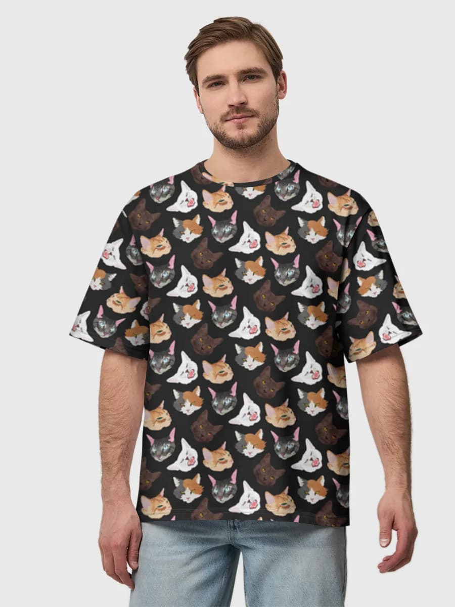 Camiseta de algodón extragrande para hombre