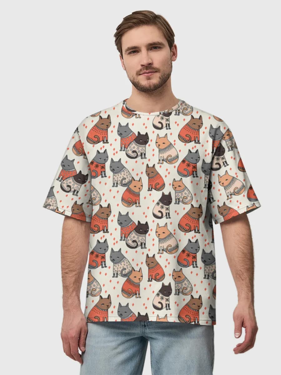 Men's oversized cotton T-shirt