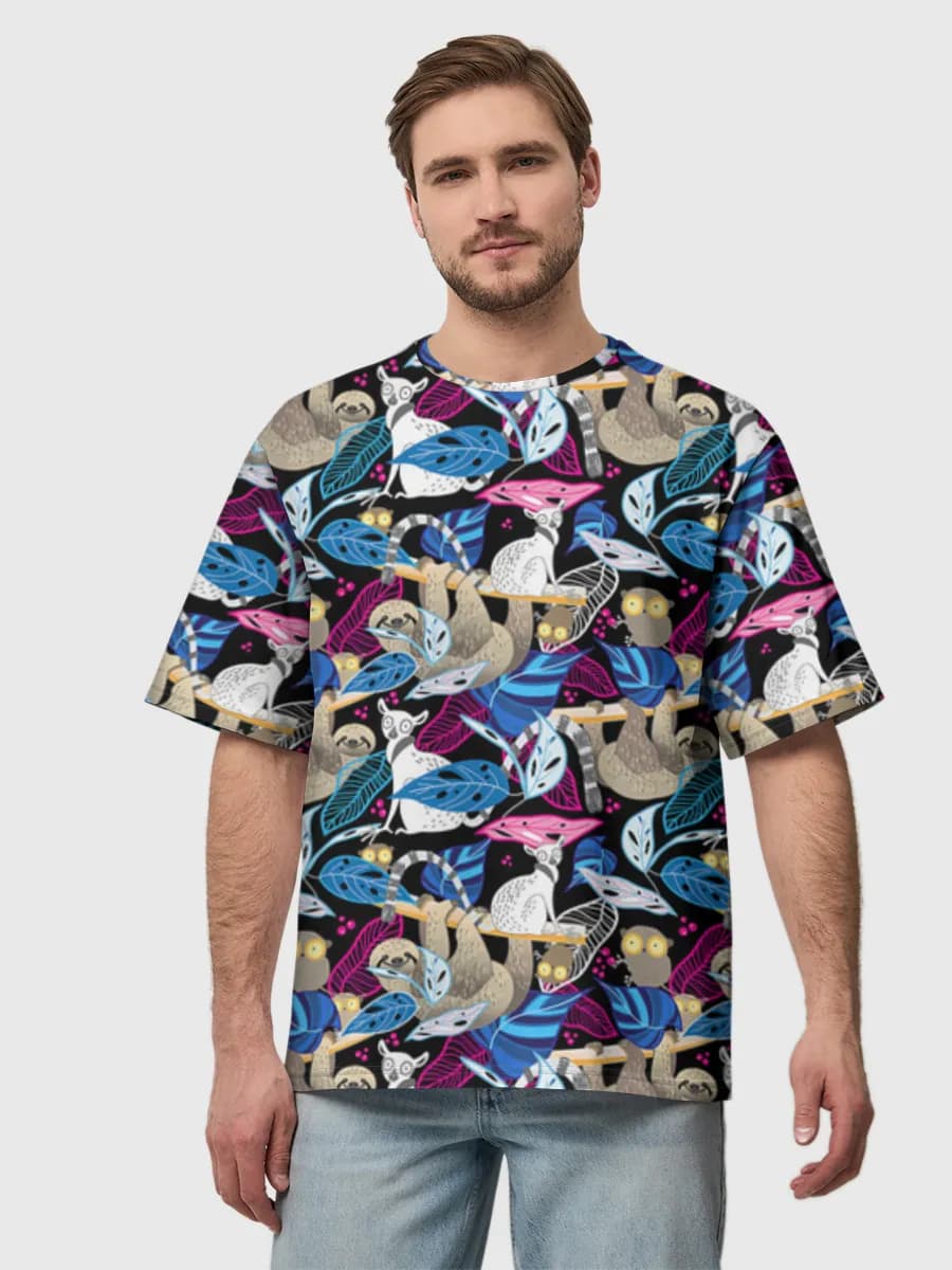 メンズ ビッグシルエット コットンTシャツ