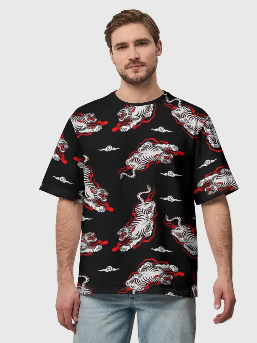 メンズ ビッグシルエット コットンTシャツ