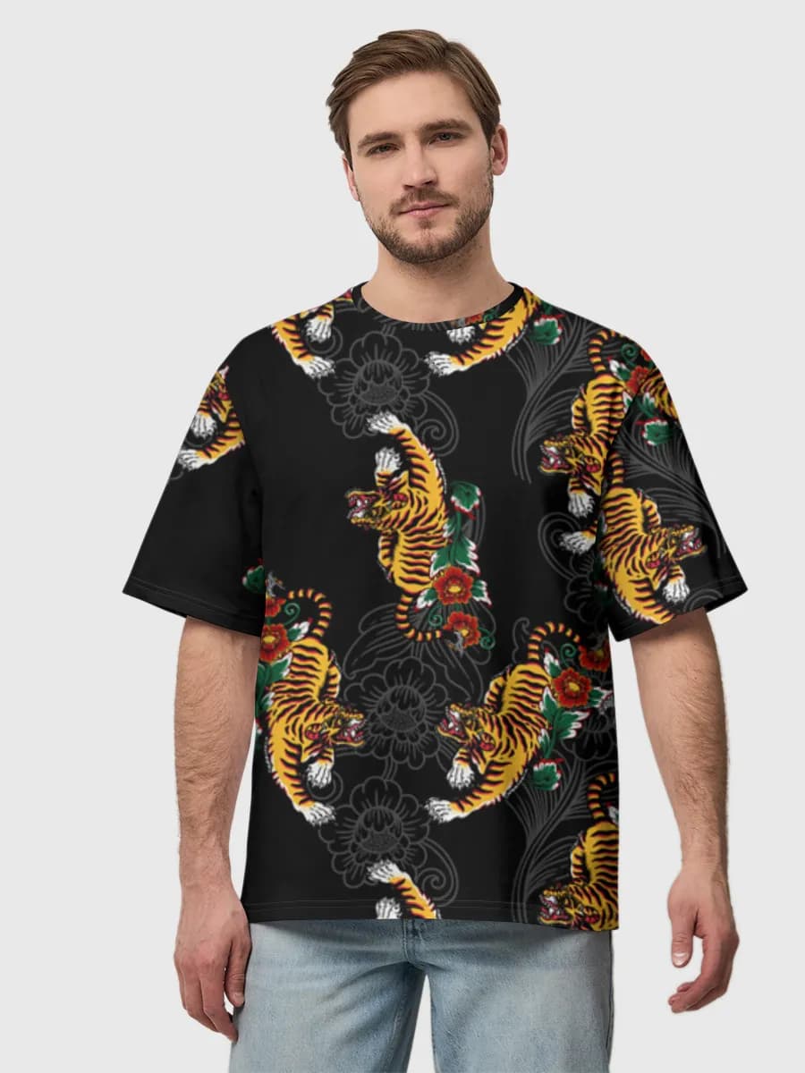 メンズ ビッグシルエット コットンTシャツ