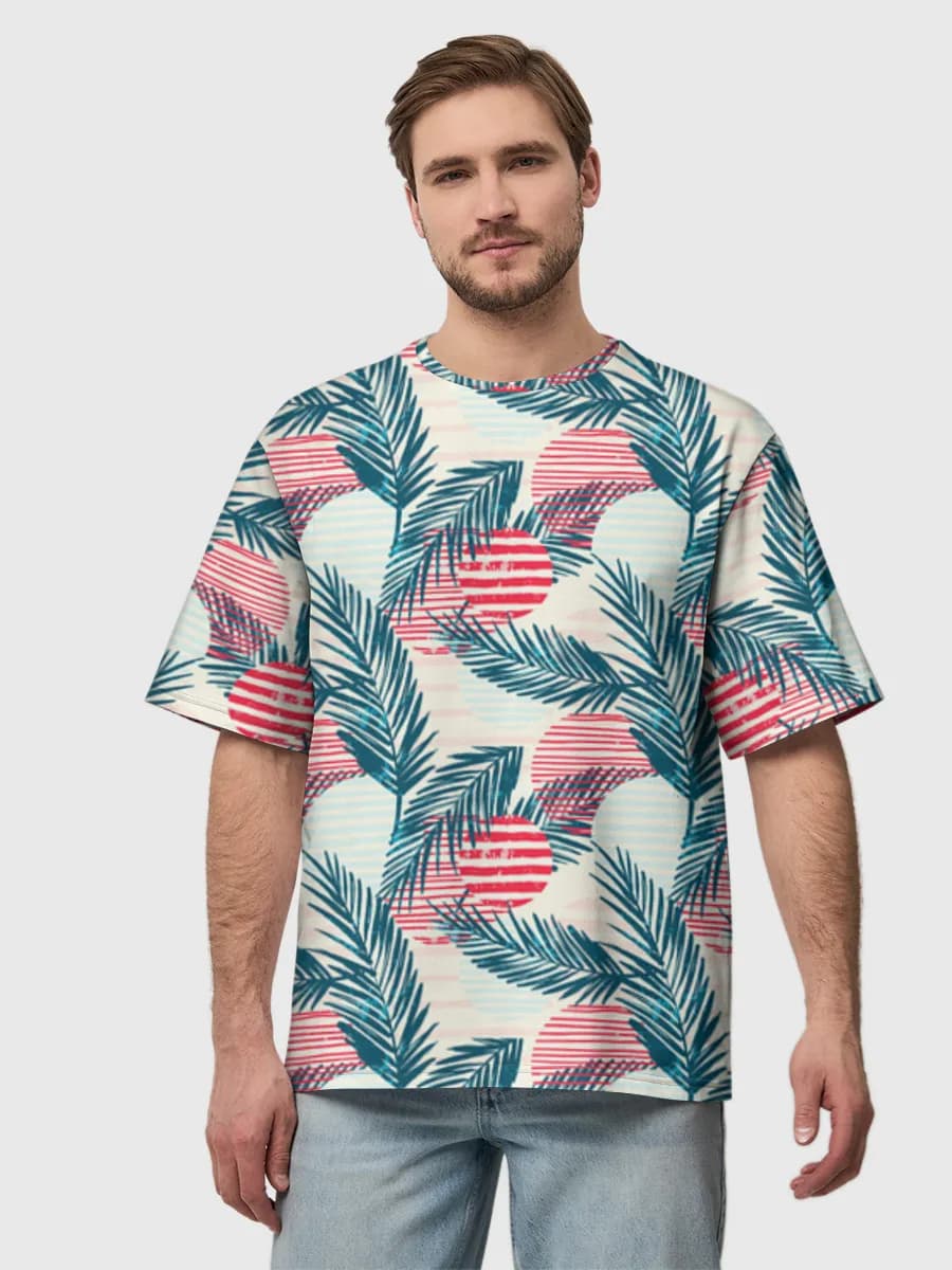 Camiseta de algodón extragrande para hombre