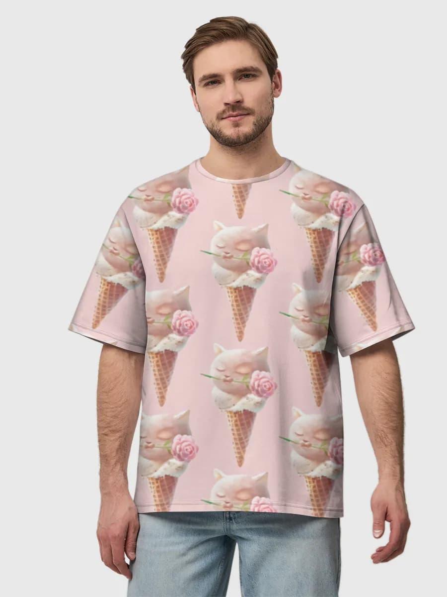 Men's oversized cotton T-shirt