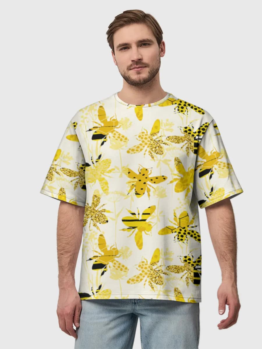 Camiseta de algodón extragrande para hombre