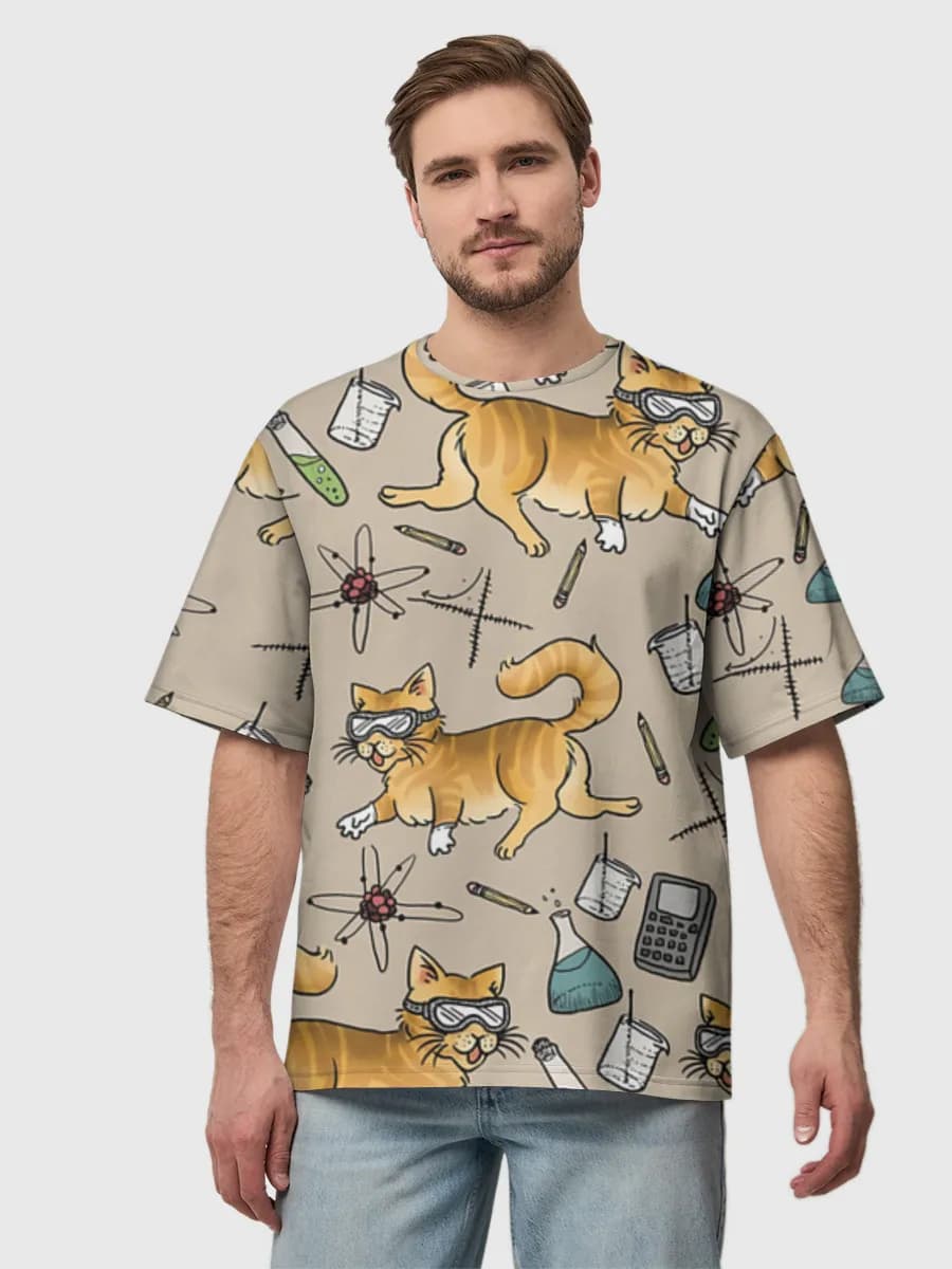 Camiseta de algodón extragrande para hombre