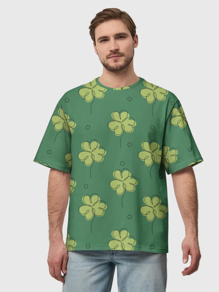 Camiseta de algodón extragrande para hombre
