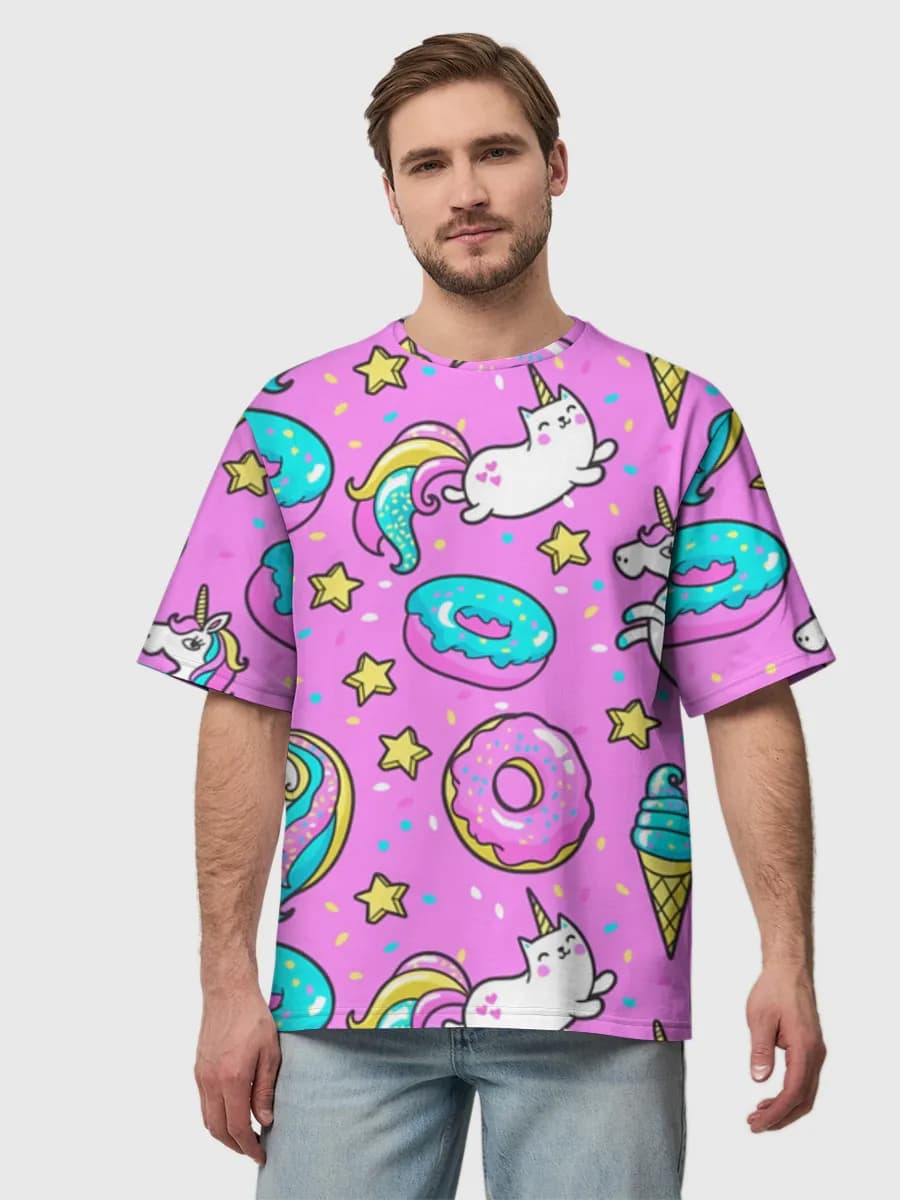 Camiseta de algodón extragrande para hombre