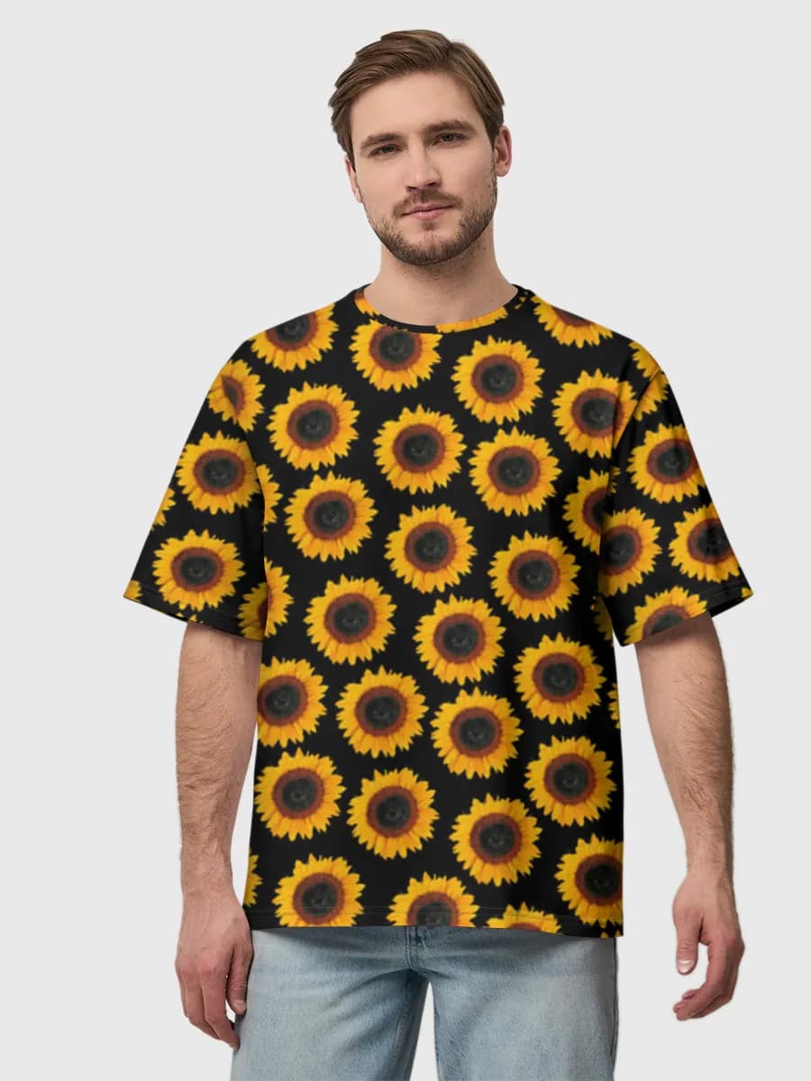 Camiseta de algodón extragrande para hombre