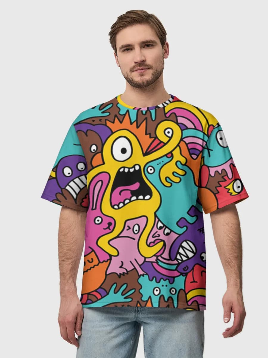 Men's oversized cotton T-shirt
