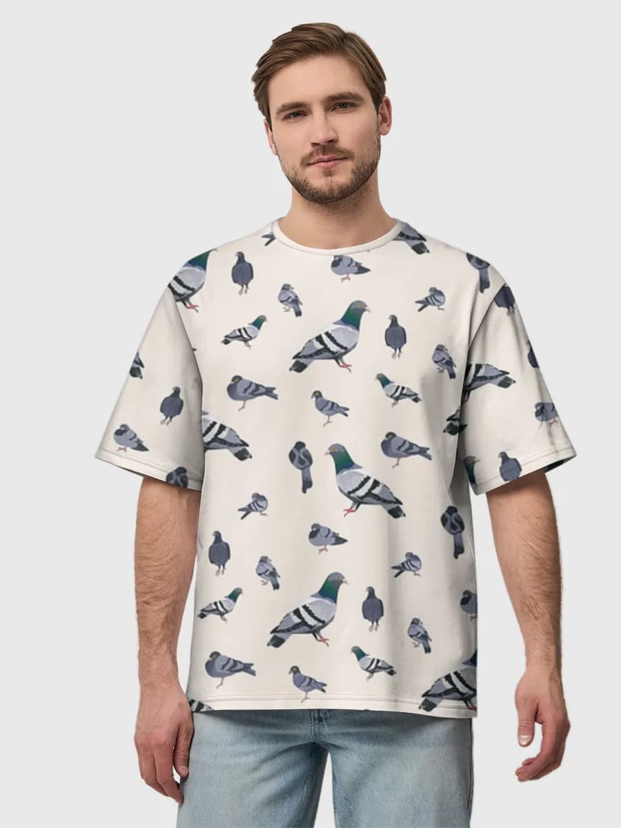 Camiseta de algodón extragrande para hombre
