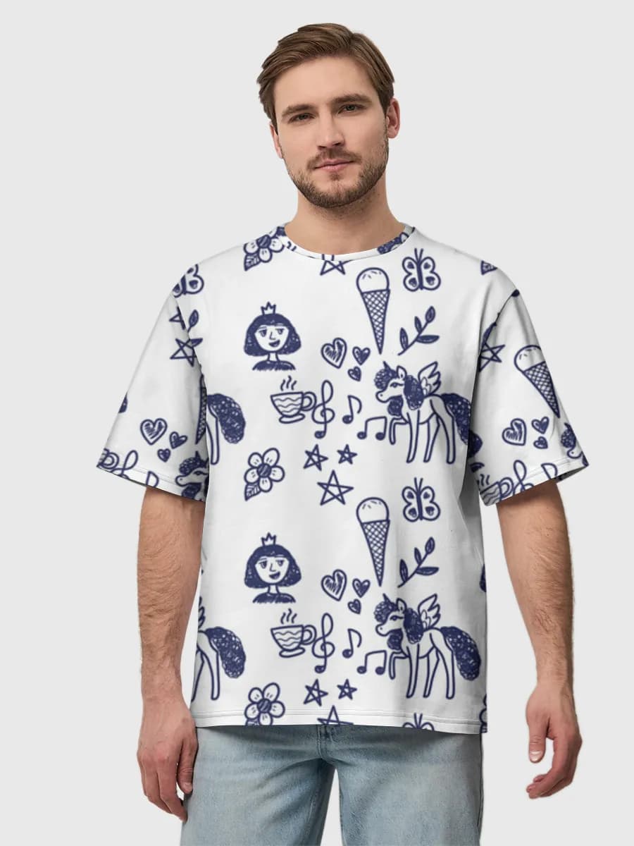 Men's oversized cotton T-shirt