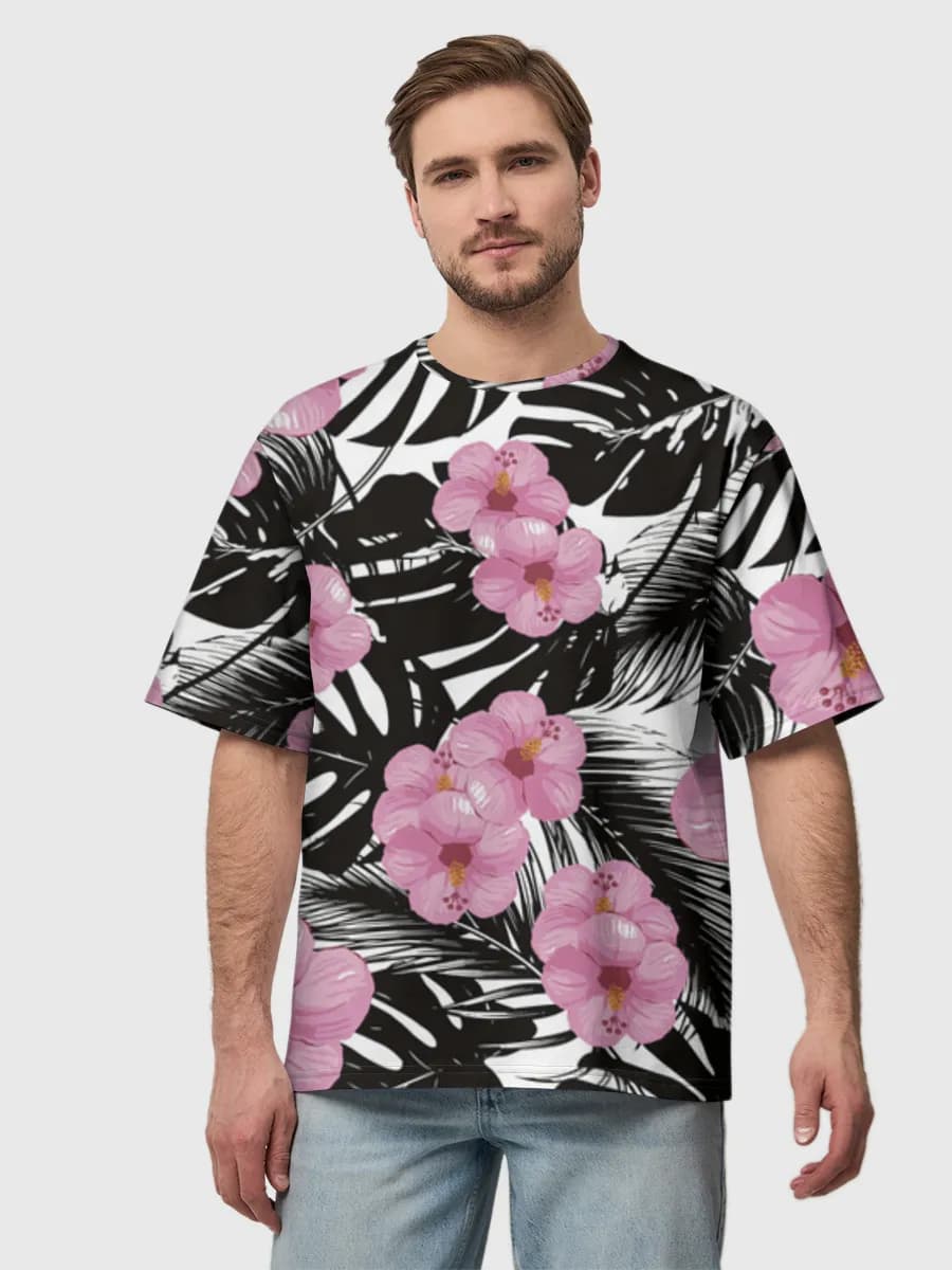 Camiseta de algodón extragrande para hombre