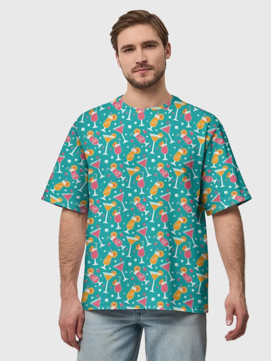 Camiseta de algodón extragrande para hombre