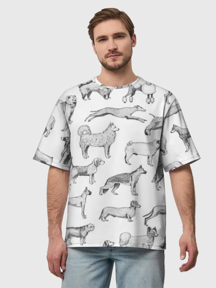 メンズ ビッグシルエット コットンTシャツ
