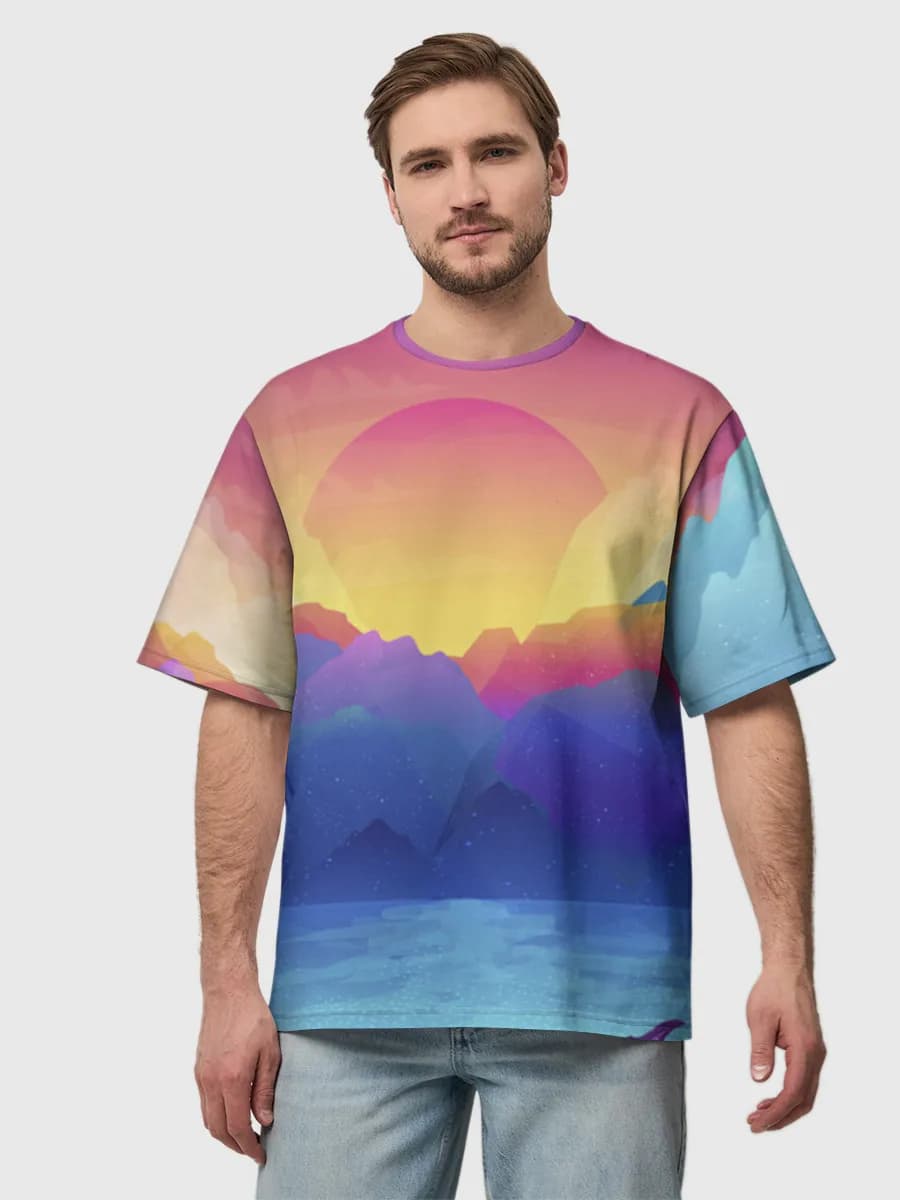 Herren Oversized Baumwoll T-Shirt