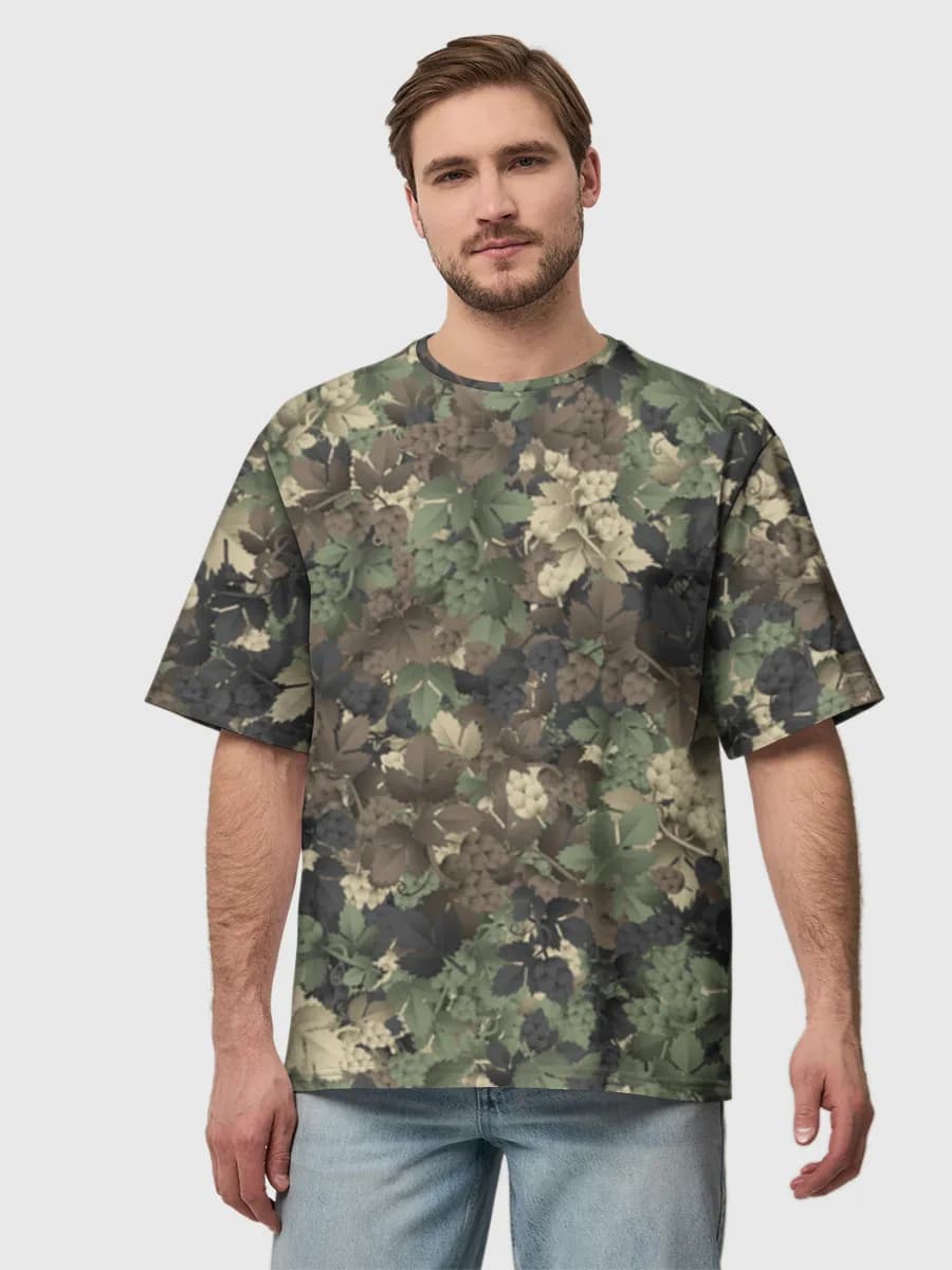 Camiseta de algodón extragrande para hombre