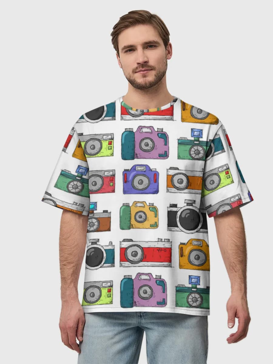 Men's oversized cotton T-shirt