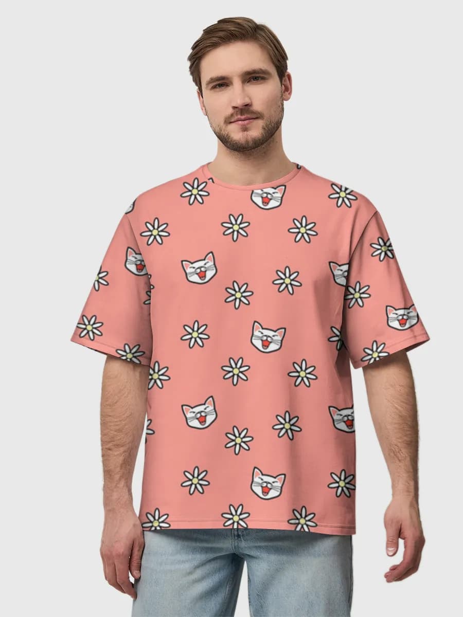 Camiseta de algodón extragrande para hombre