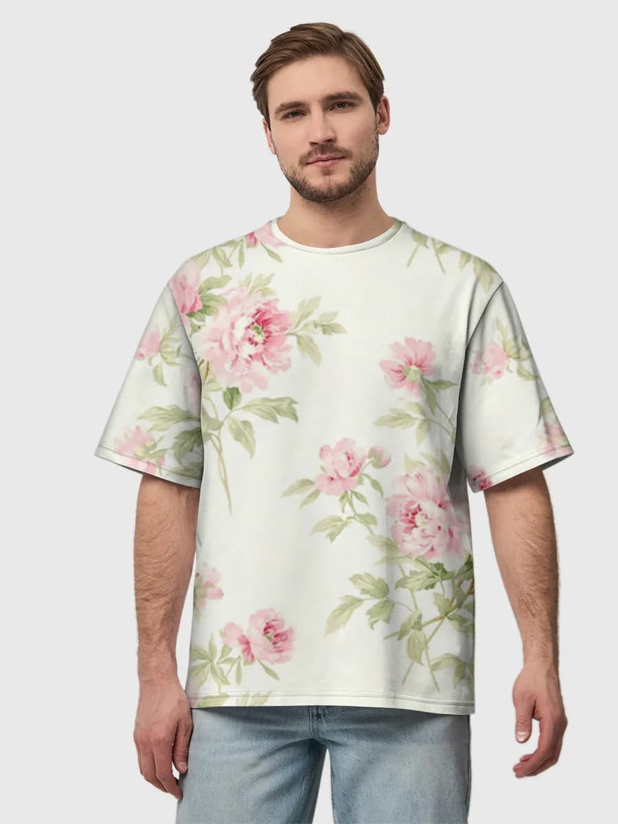 Camiseta de algodón extragrande para hombre